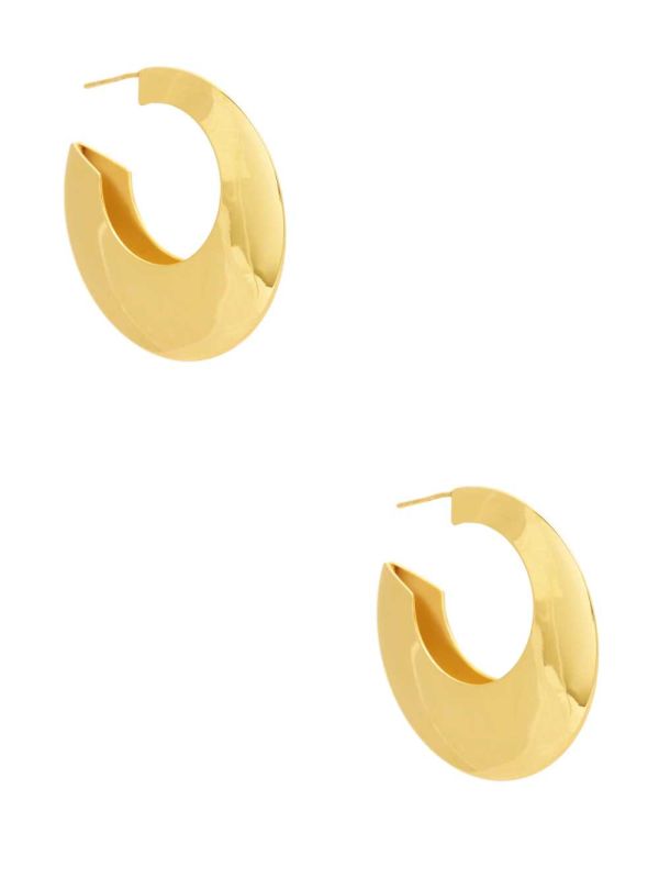 Guess 14KT Curved Hoop Örhängen Dam Guld | 408965-YZI
