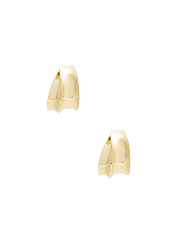 Guess 14KT Gold Double Hoop Örhängen Dam Guld | 069783-EXB