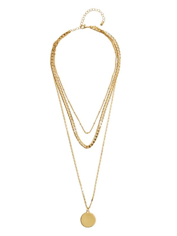 Guess 14KT Layered Medallion Halsband Dam Guld | 561908-JST