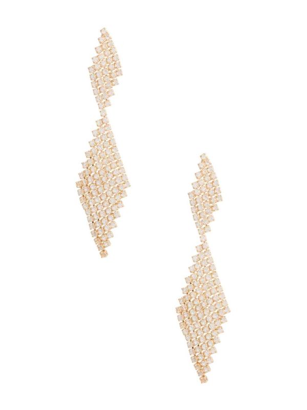 Guess 14KT Plated Diagonal Örhängen Dam Guld | 491285-ZYP