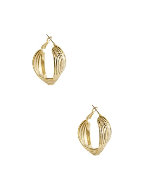 Guess 14KT Twirl Hoop Örhängen Dam Guld | 249153-UCB