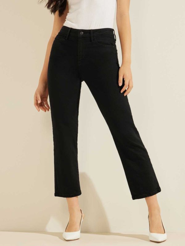 Guess 1981 Black Straight Jeans Dam Svarta Olika Färger | 146593-YXA