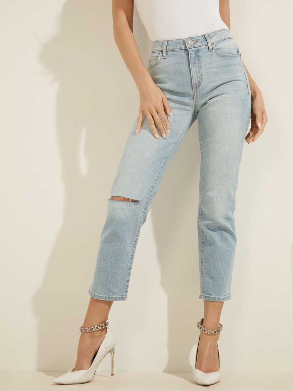 Guess 1981 Straight Jeans Dam Tvätt | 092361-PMG