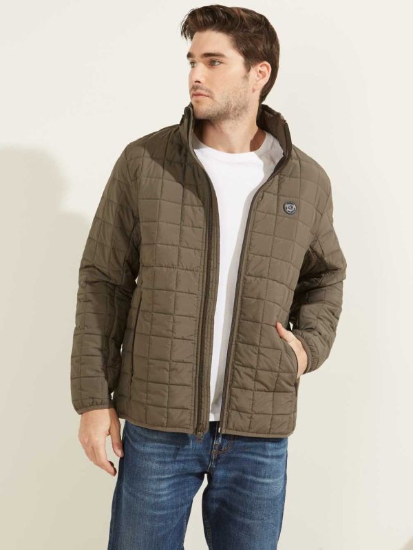 Guess Active Nylon Puffer Jacka Herr Grå | 631458-RHN