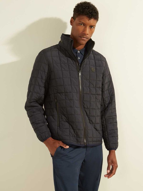 Guess Active Nylon Puffer Jacka Herr Svarta | 630281-IUO