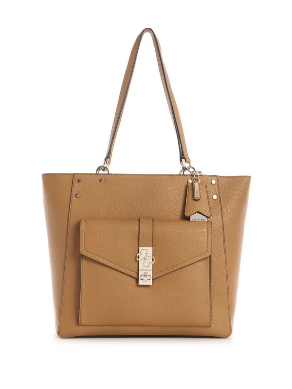 Guess Albury Faux-Läder Toteväska Dam Mörkgula | 316459-VML
