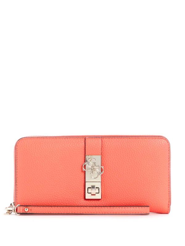 Guess Albury Large Zip-Around Plånbok Dam Korall | 524873-CFR