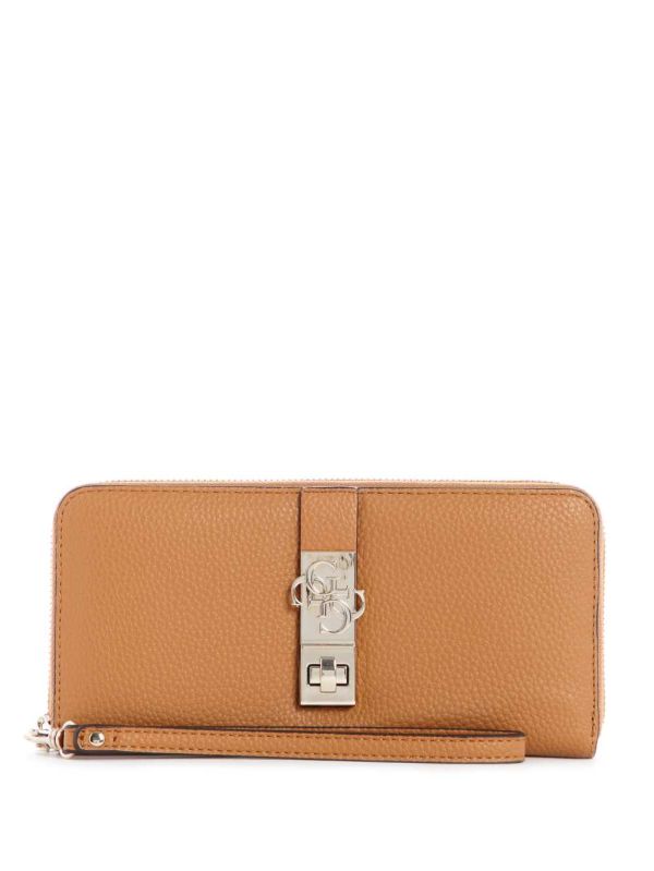 Guess Albury Large Zip-Around Plånbok Dam Mörkgula | 567398-WSK