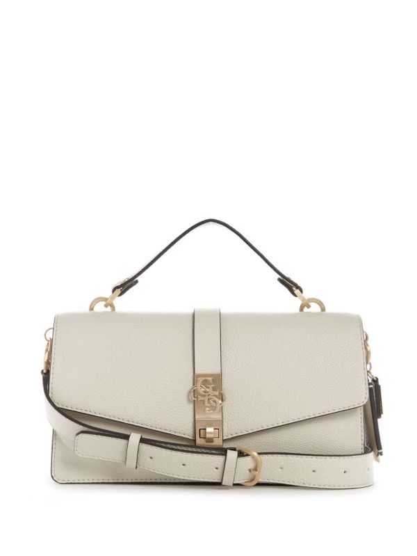 Guess Albury Top-Handle Flap Bag Crossbody Väska Dam Grå | 370495-EMH