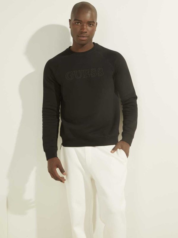 Guess Aldwin Crewneck Sweatshirt Herr Svarta | 846051-CDN