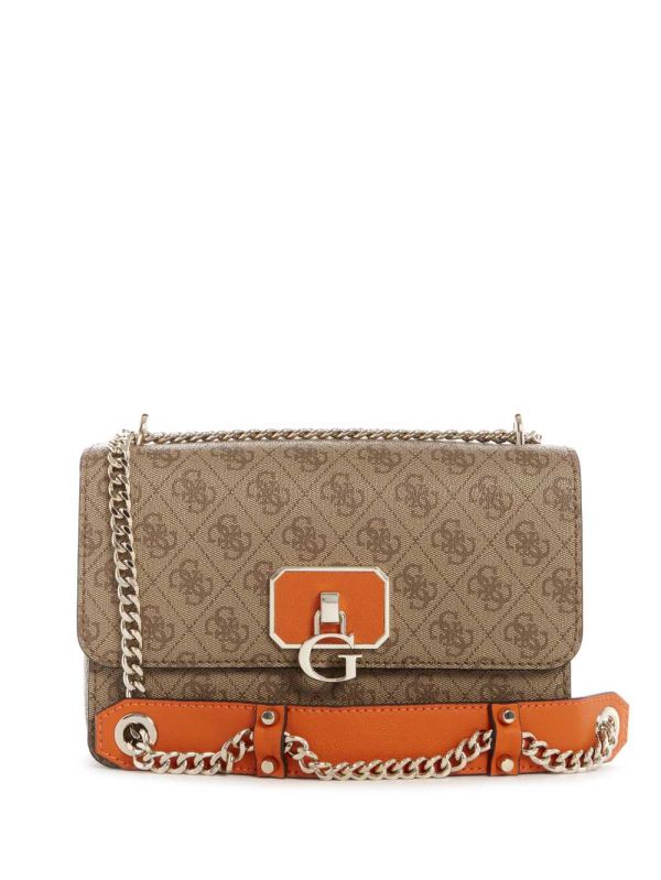Guess Alisa Convertible Crossbody Väska Dam Orange | 562981-CLA
