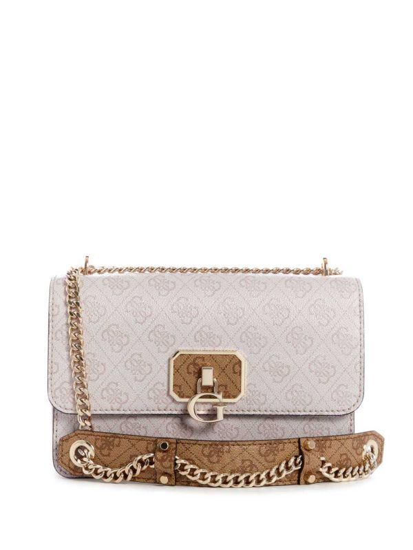 Guess Alisa Convertible Crossbody Väska Dam Silver | 617902-TFJ