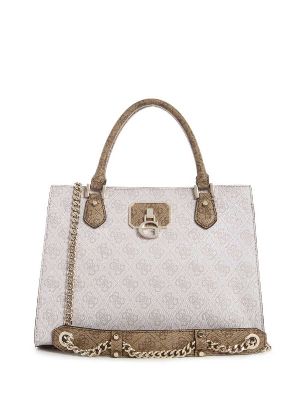 Guess Alisa Girlfriend Satchel Väska Dam Silver | 864593-XZD