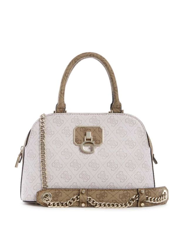 Guess Alisa Small Girlfriend Satchel Väska Dam Silver | 726430-UXS