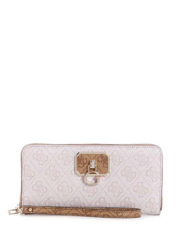 Guess Alisa Zip-Around Plånbok Dam Silver | 739046-MPX