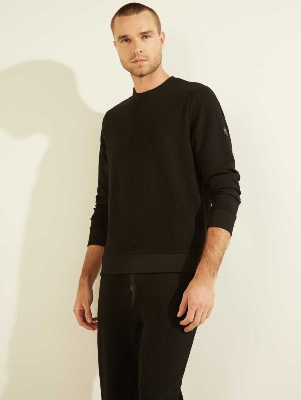 Guess Alpine Performance Sweatshirt Herr Svarta | 035249-UPF