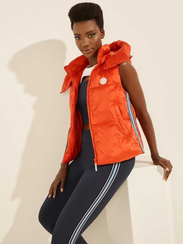 Guess Amanda Puffer Väst Dam Orange | 819652-ZPW