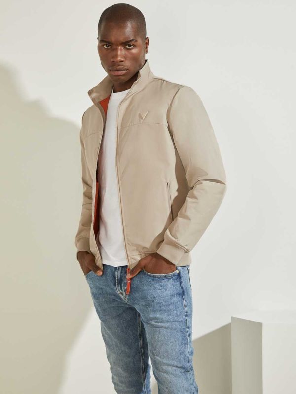 Guess Amos Bomber Jacka Herr Grå Orange | 391648-JCR