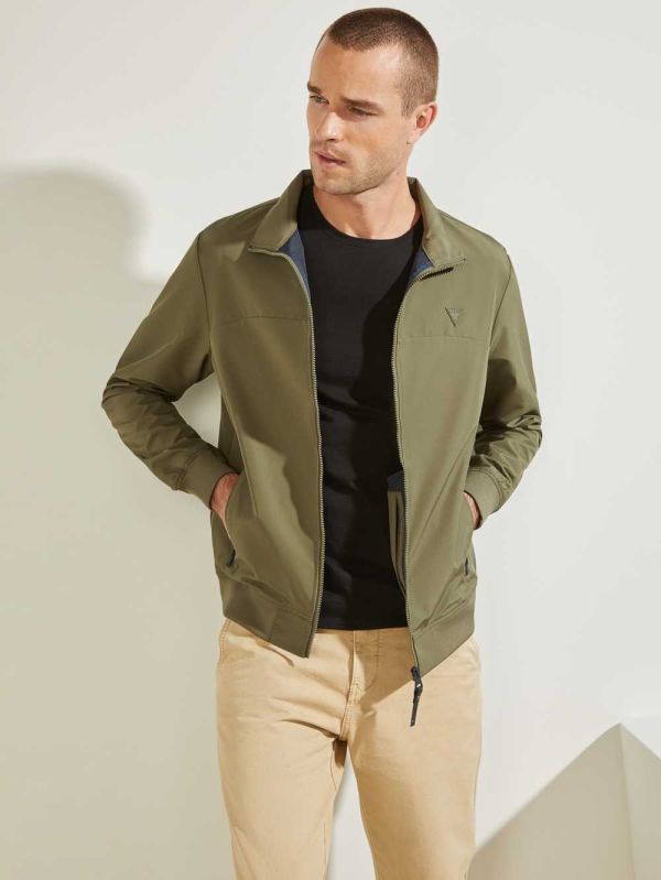 Guess Amos Bomber Jacka Herr Olivgröna Blå | 970423-LCI