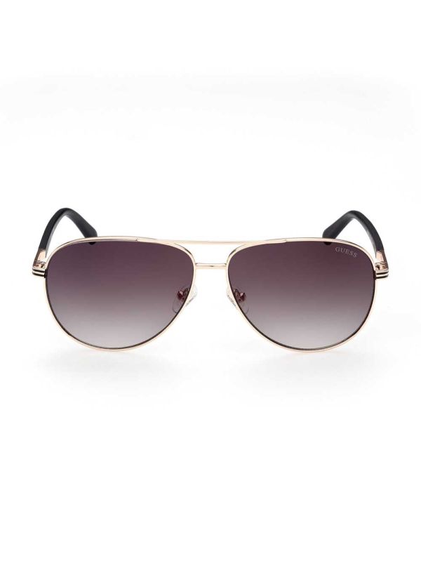 Guess Aviator Metal Solglasögon Herr Guld Svarta | 237480-MDN