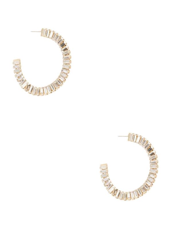 Guess Baguette Hoop Örhängen Dam Guld | 984713-BXI