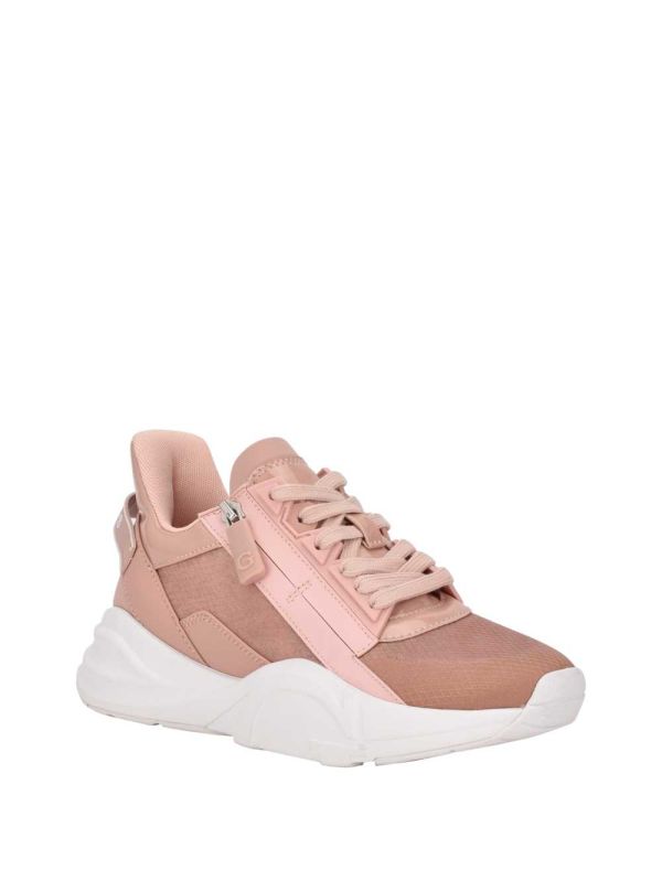 Guess Bailian Side-Zip Sneakers Dam Ljusrosa | 604327-NIO