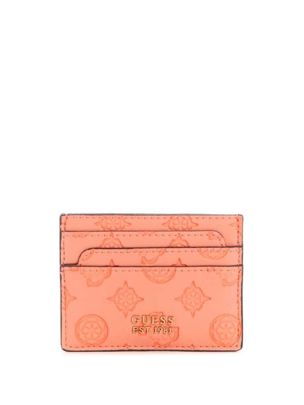 Guess Bea Card Holder Plånbok Dam Korall | 650143-BYX