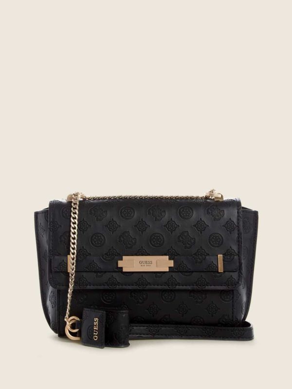 Guess Bea Convertible Crossbody Väska Dam Svarta | 162580-YWG