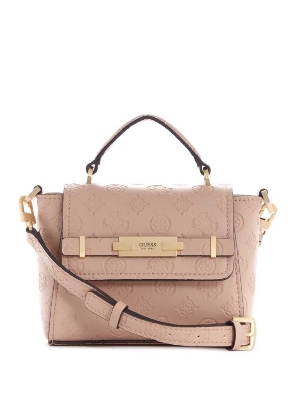 Guess Bea Mini Top Handle Crossbody Väska Dam Blå | 087346-FJK