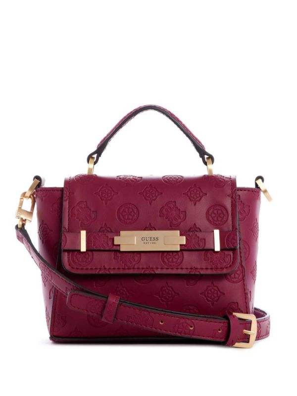 Guess Bea Mini Top Handle Crossbody Väska Dam Bruna | 305748-SMH