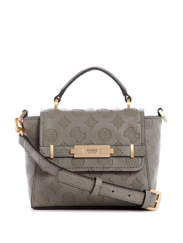 Guess Bea Mini Top Handle Crossbody Väska Dam Grå Vita | 429605-IKQ