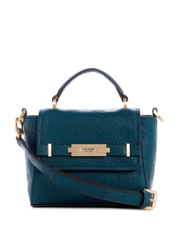 Guess Bea Mini Top Handle Crossbody Väska Dam Mörkgröna | 987432-EGA