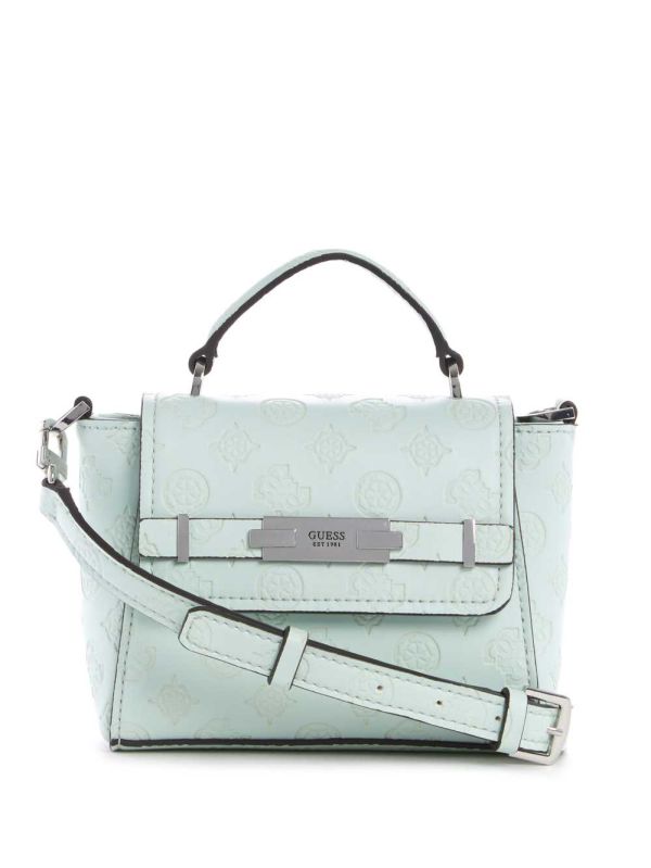 Guess Bea Mini Top Handle Flap Crossbody Väska Dam Ljusturkos | 618045-YQD