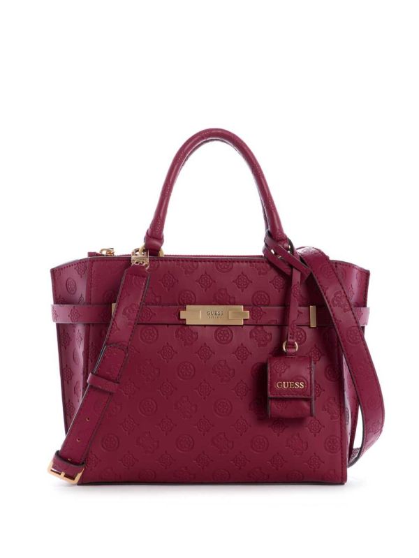 Guess Bea Society Satchel Väska Dam Bruna | 765084-PAO