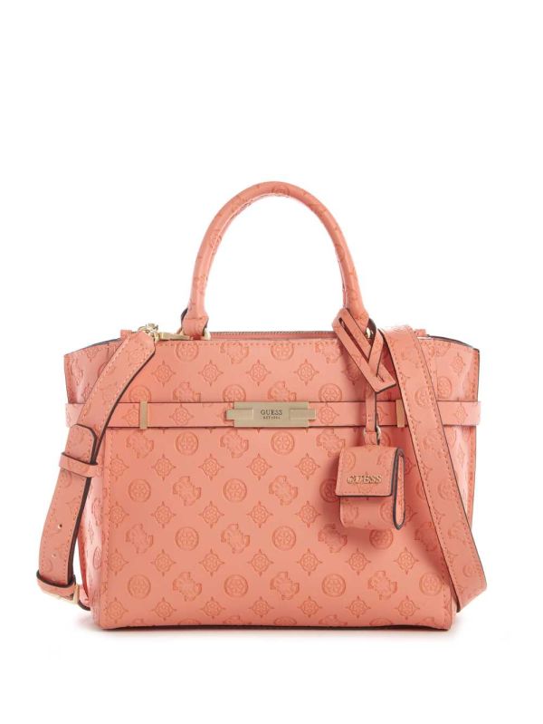 Guess Bea Society Satchel Väska Dam Korall | 031629-BHA