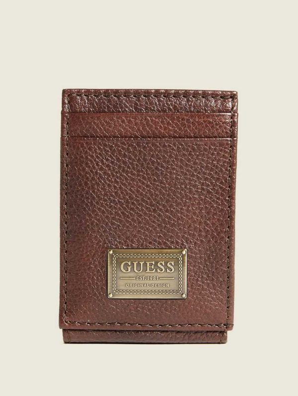 Guess Bishop Magnetic Fold Plånbok Herr Bruna | 403127-ESP