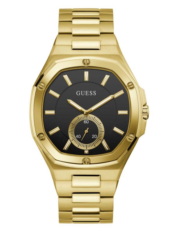 Guess Black And Gold-Tone Analog Klocka Herr Olika Färger | 975043-JZC