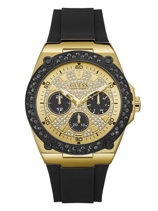 Guess Black And Gold-Tone Multifunction Klocka Herr Svarta | 543978-MWU