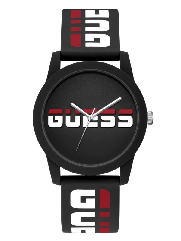 Guess Black Logo Analog Klocka Herr Olika Färger | 243195-QAF