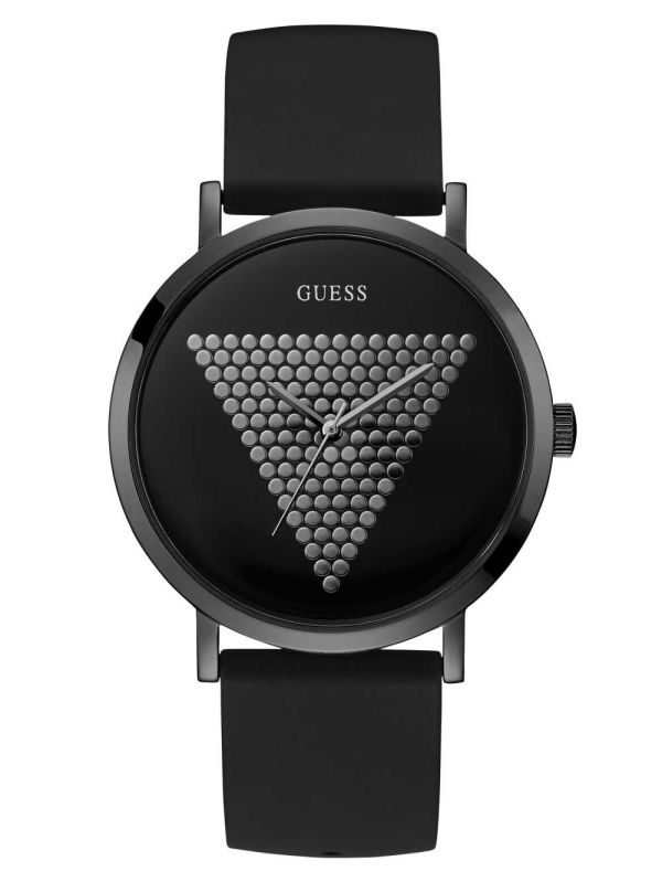 Guess Black and Hematite-Tone Analog Klocka Herr Svarta | 581976-STJ
