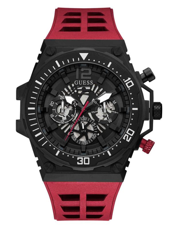 Guess Black and Red Multifunction Klocka Herr Olika Färger | 809145-HSX