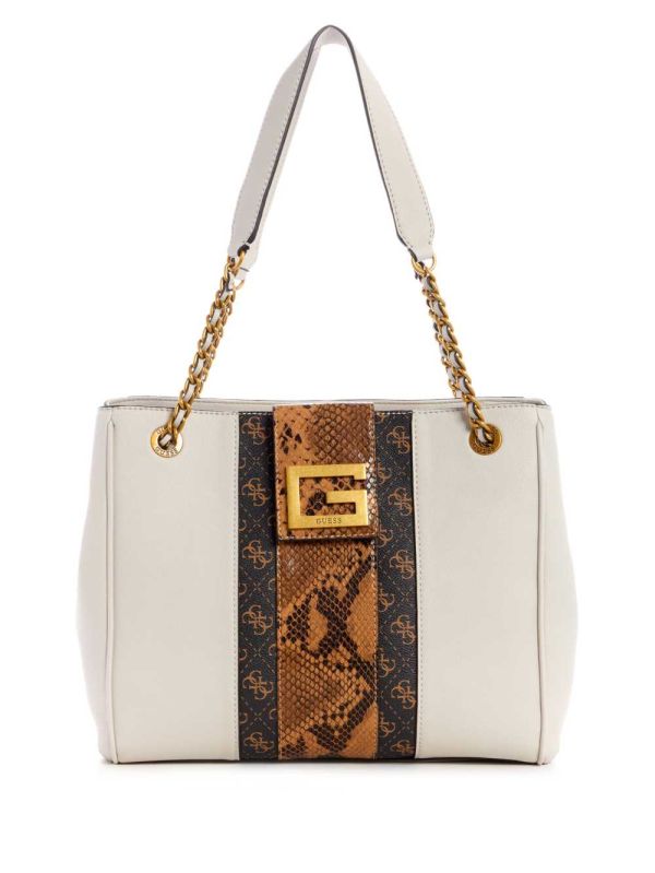 Guess Bling Python Girlfriend Toteväska Dam Grå Olika Färger | 748159-YXS