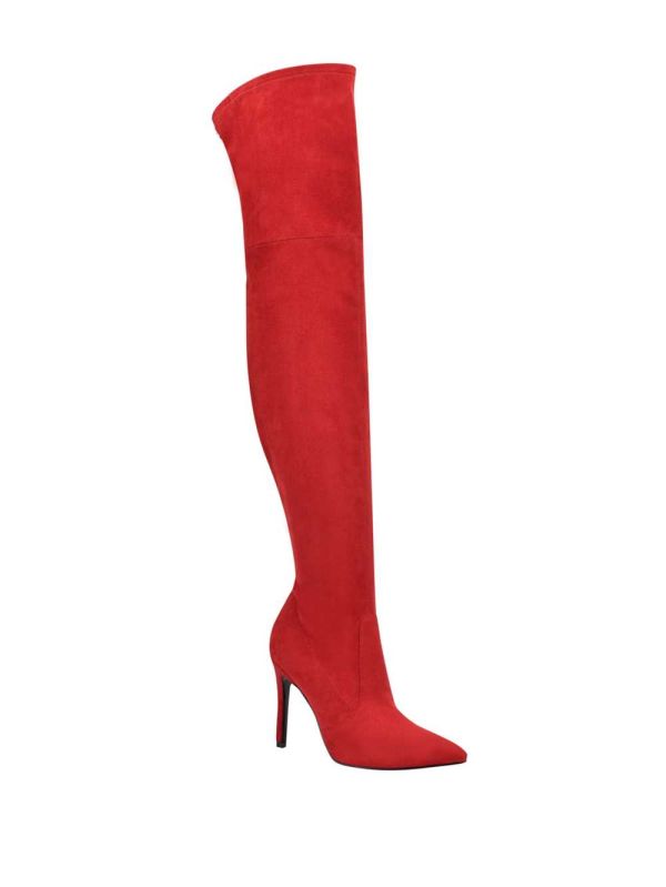 Guess Bonis Faux-Mocka Over-the-Knee Stövlar Dam Röda | 986573-MXF