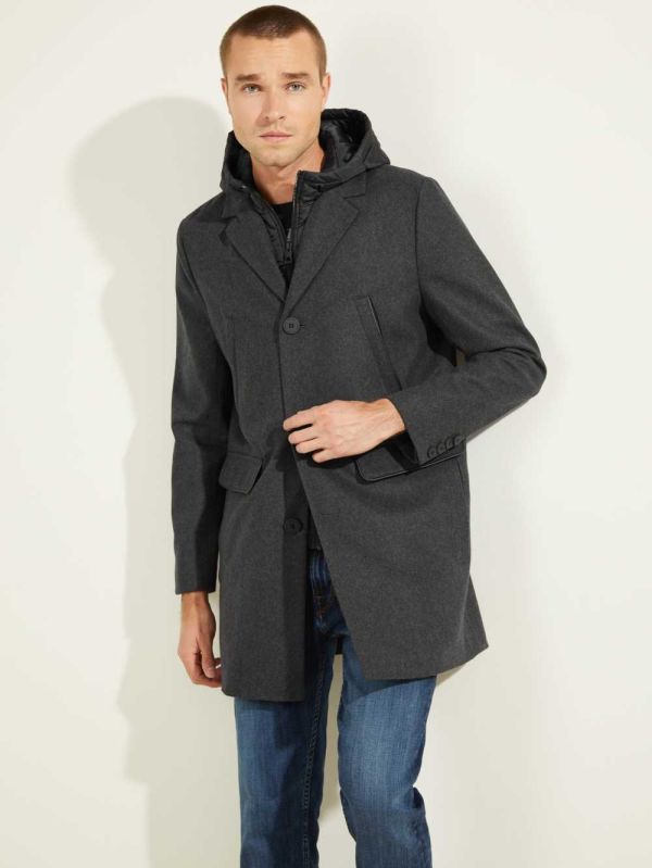 Guess Brandon Wool-Blend Rockar Herr Grå Olika Färger | 728490-IRV