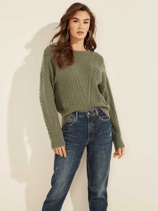 Guess Braya Cable Knit Tröjor Dam Olika Färger | 829056-MLO