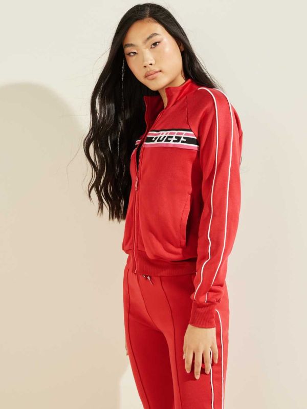 Guess Brianna Zip-Up Jacka Dam Röda | 301428-SEK