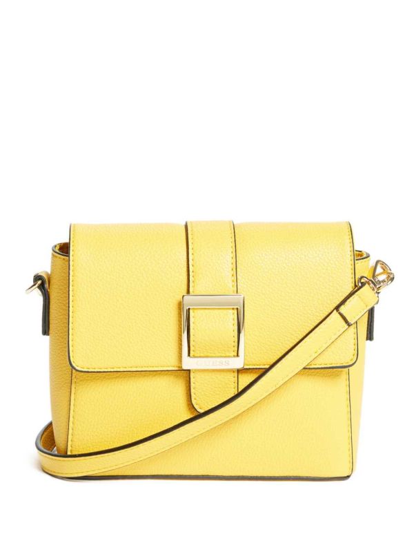 Guess Cara Spännen Crossbody Väska Dam Gula | 704683-BUH