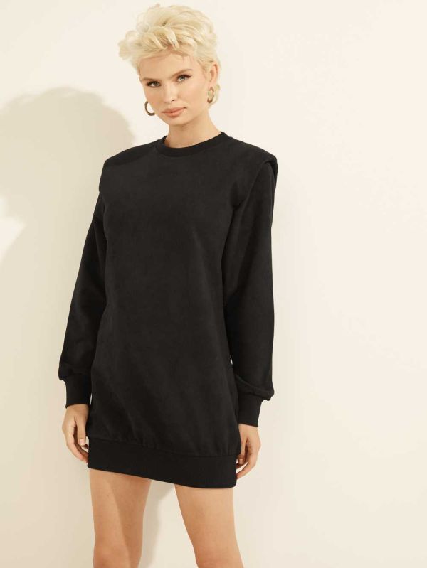 Guess Carina Faux-Mocka Klänning Dam Svarta | 615798-VPN