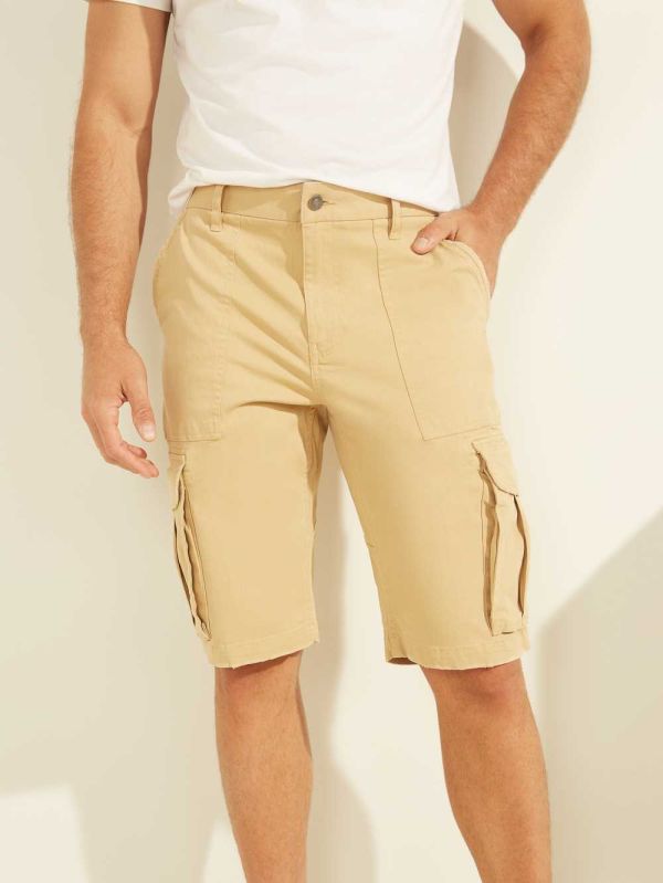 Guess Carter Twill Cargo Shorts Herr Blå Orange Olika Färger | 923580-ADB