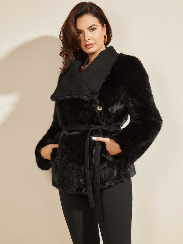 Guess Celine Double Jacka Dam Svarta | 520143-OXW